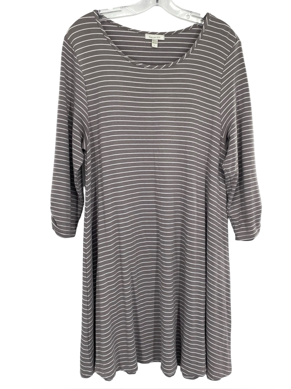 Garnet Hill Stripe Swing Shirt Dress Size Large